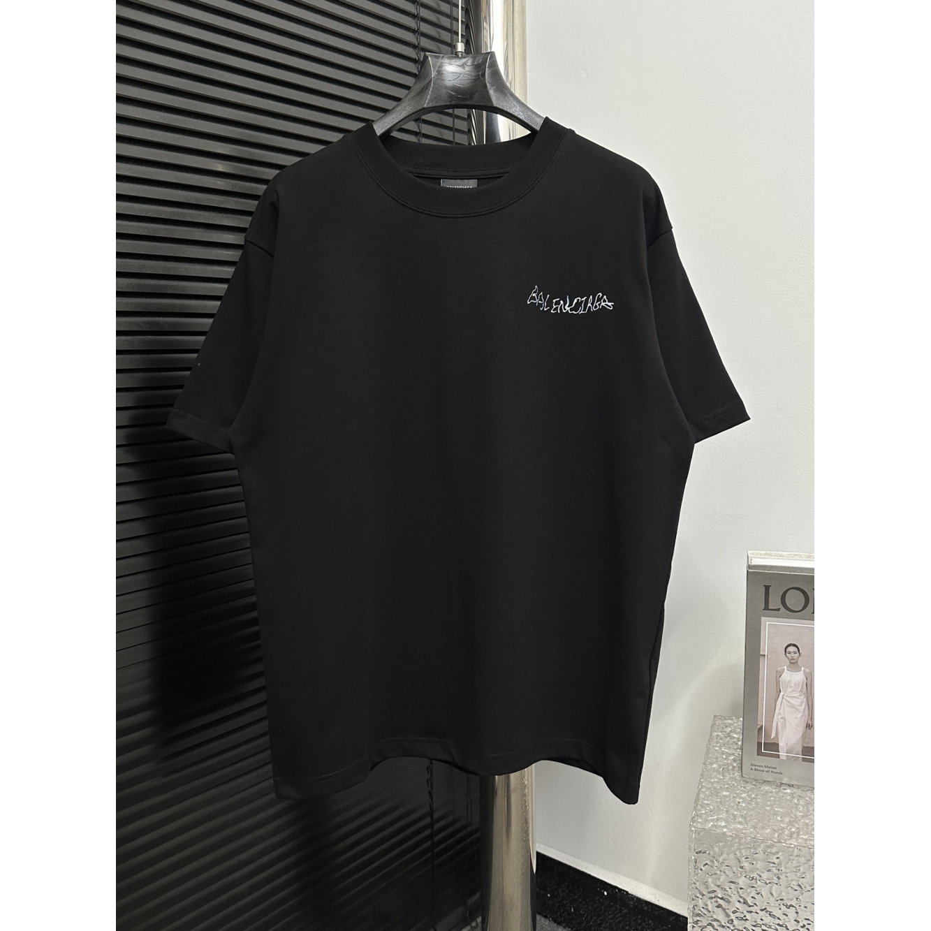 Camiseta de Algodão Balenciaga Oversize Preta