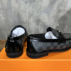 Louis Vuitton Loafer Major Couro Canvas Damier Graphite