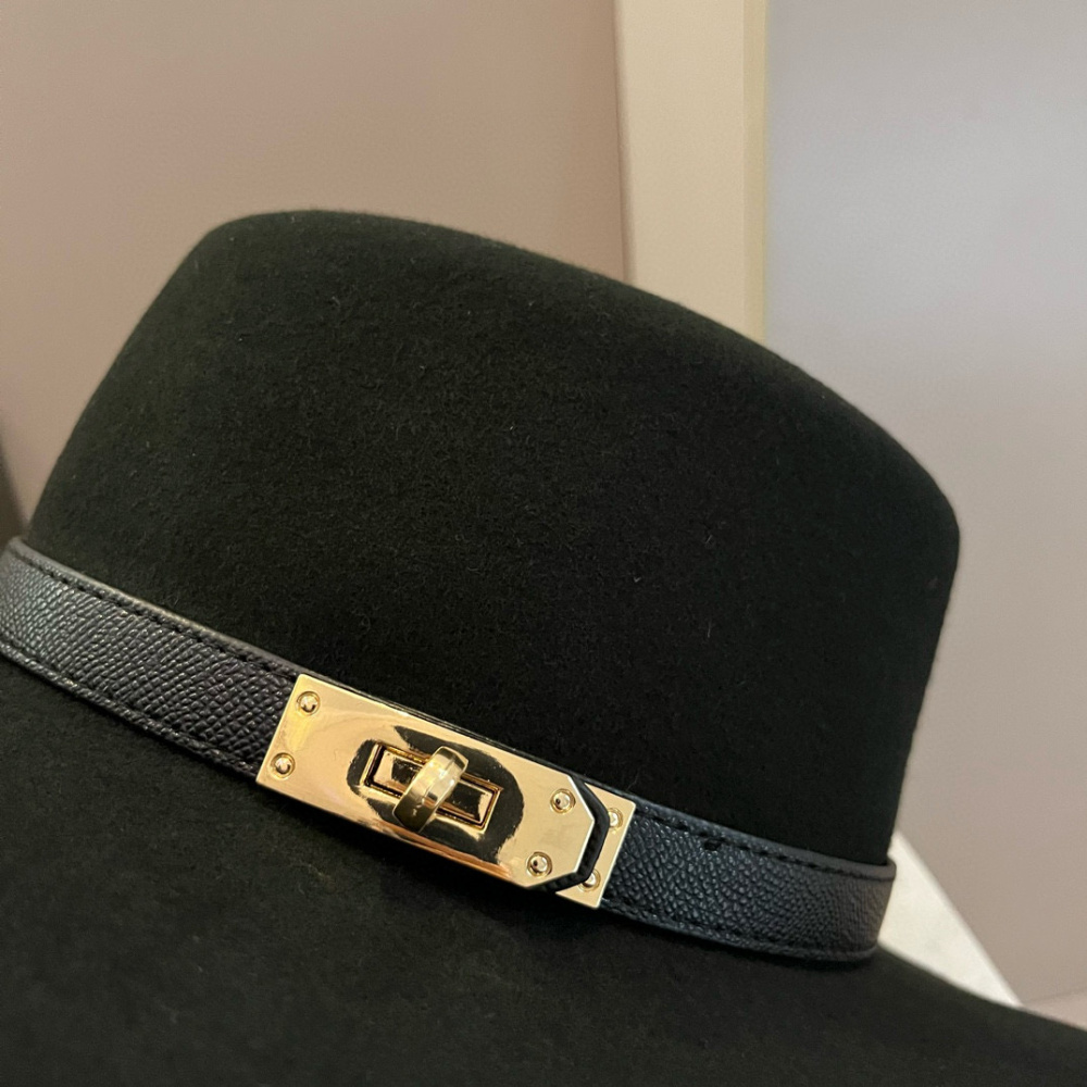 Chapéu Hermès Kelly Preto