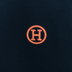 Camiseta Hermès com bordado H Preta
