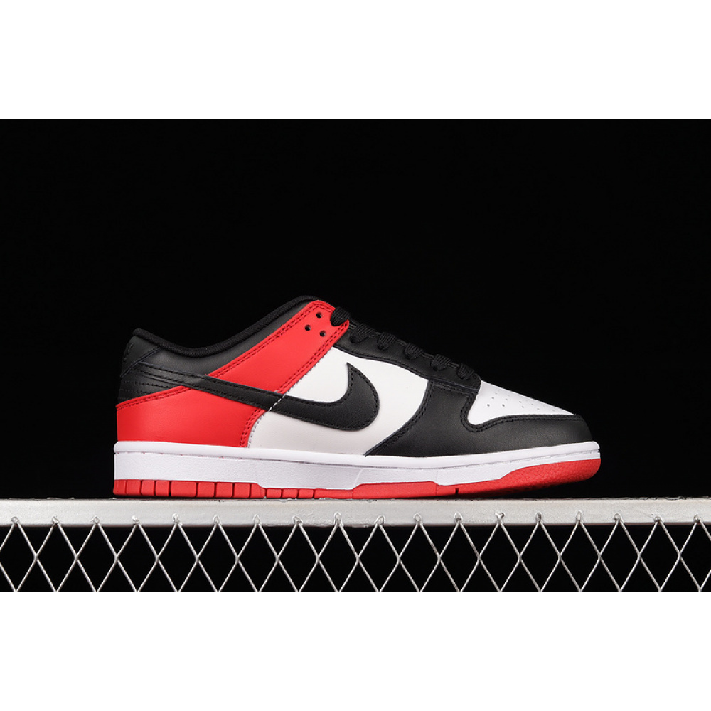 SB DUNK LOW WHITE/BLACK/RED