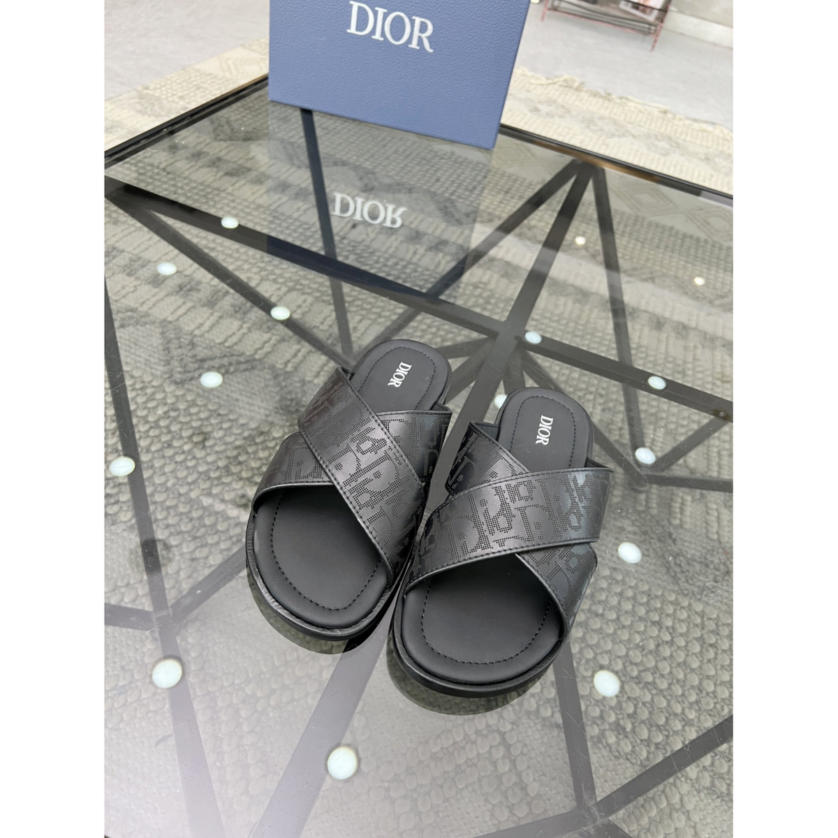Dior Slide/Sandália Preta