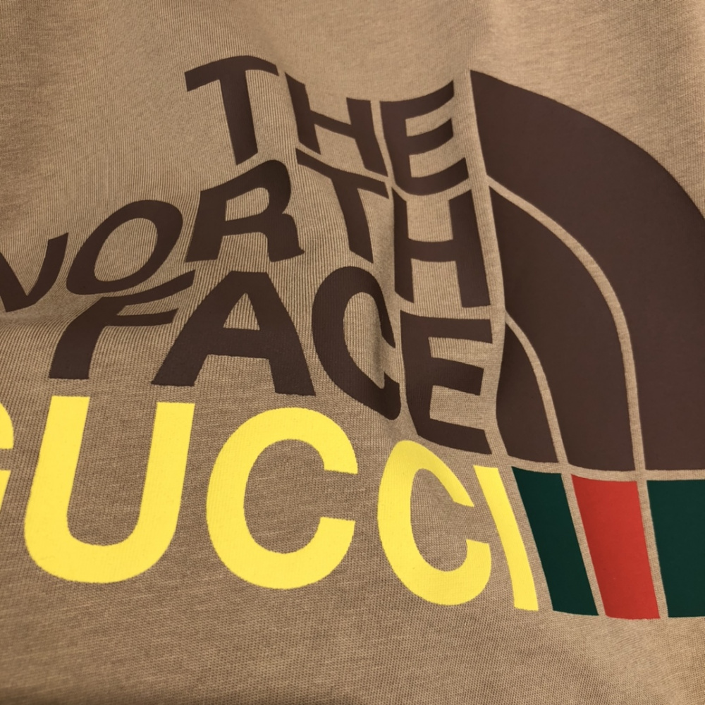 Camiseta em algodão The North Face Gucci Marrom