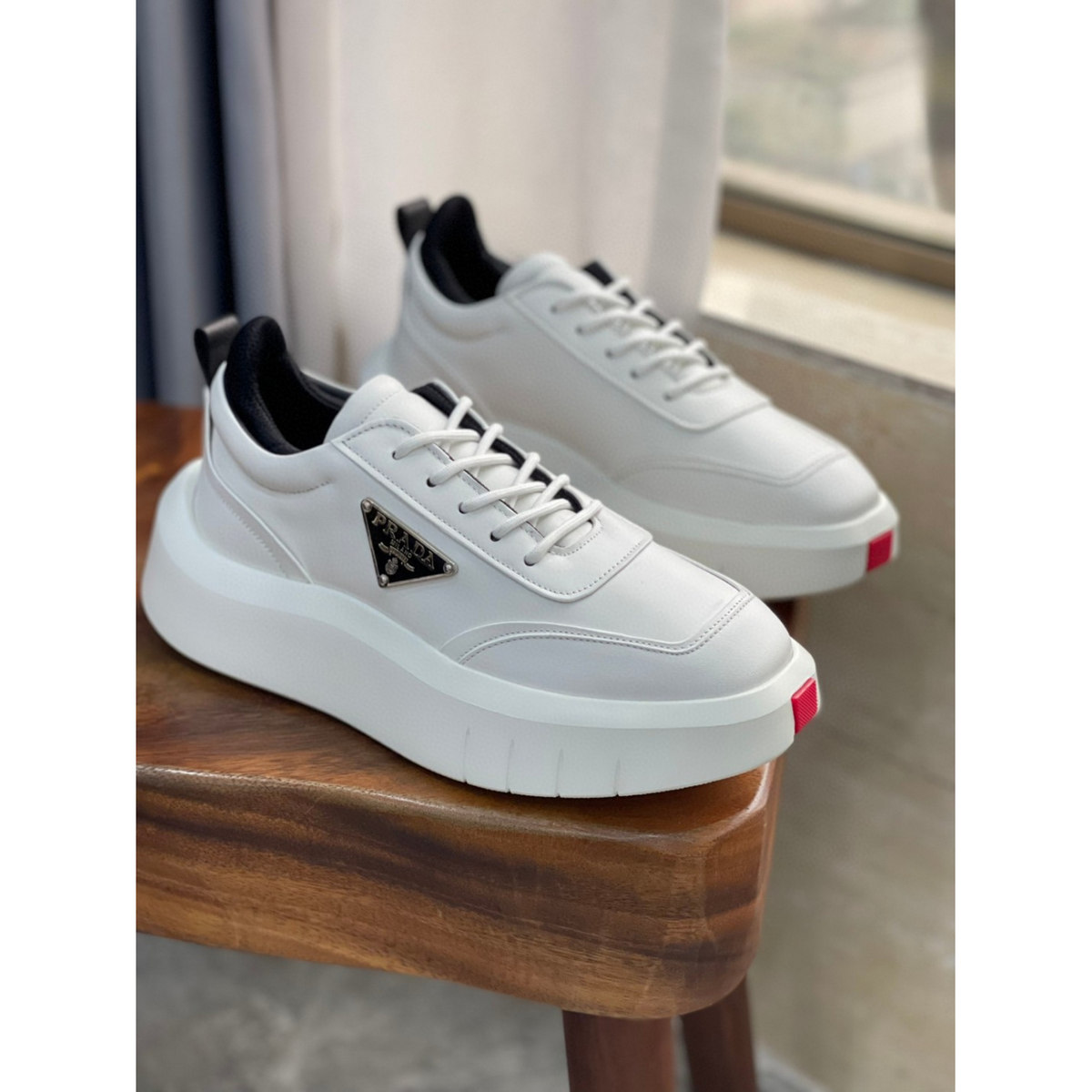 Prada Tênis Branco platform