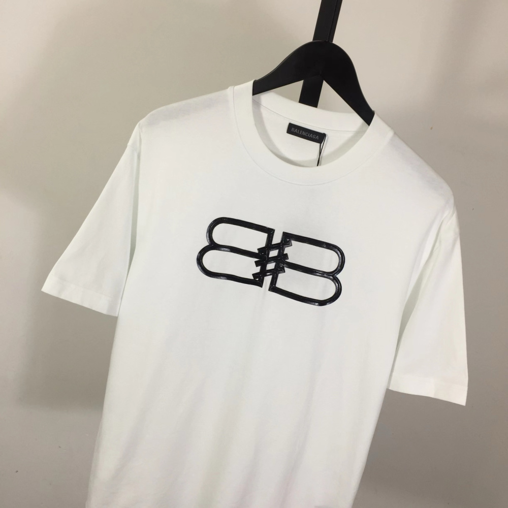 Camiseta de Algodão Balenciaga 3B# Branca
