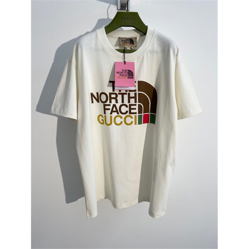 Camiseta em algodão The North Face Gucci Branca