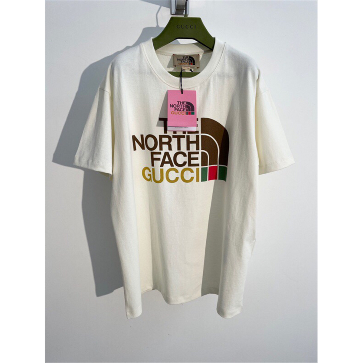 Camiseta em algodão The North Face Gucci Branca