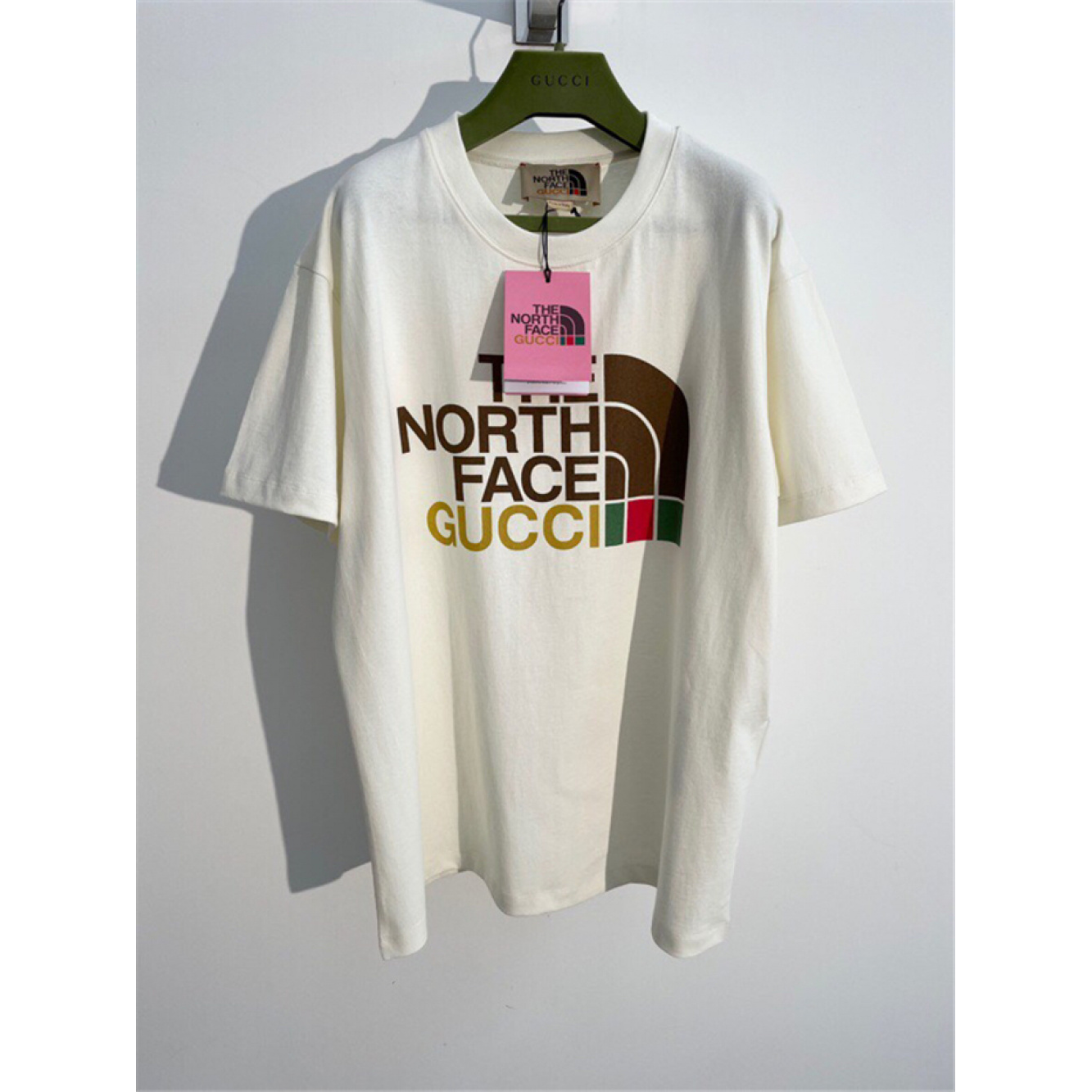 Camiseta em algodão The North Face Gucci Branca