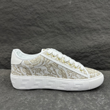 Tênis Versace Barocco Greca de Jacquard Bege