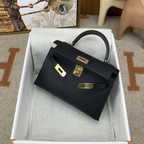 Bolsa Hermès Mini Kelly Ferragem Dourada 20x15x9cm