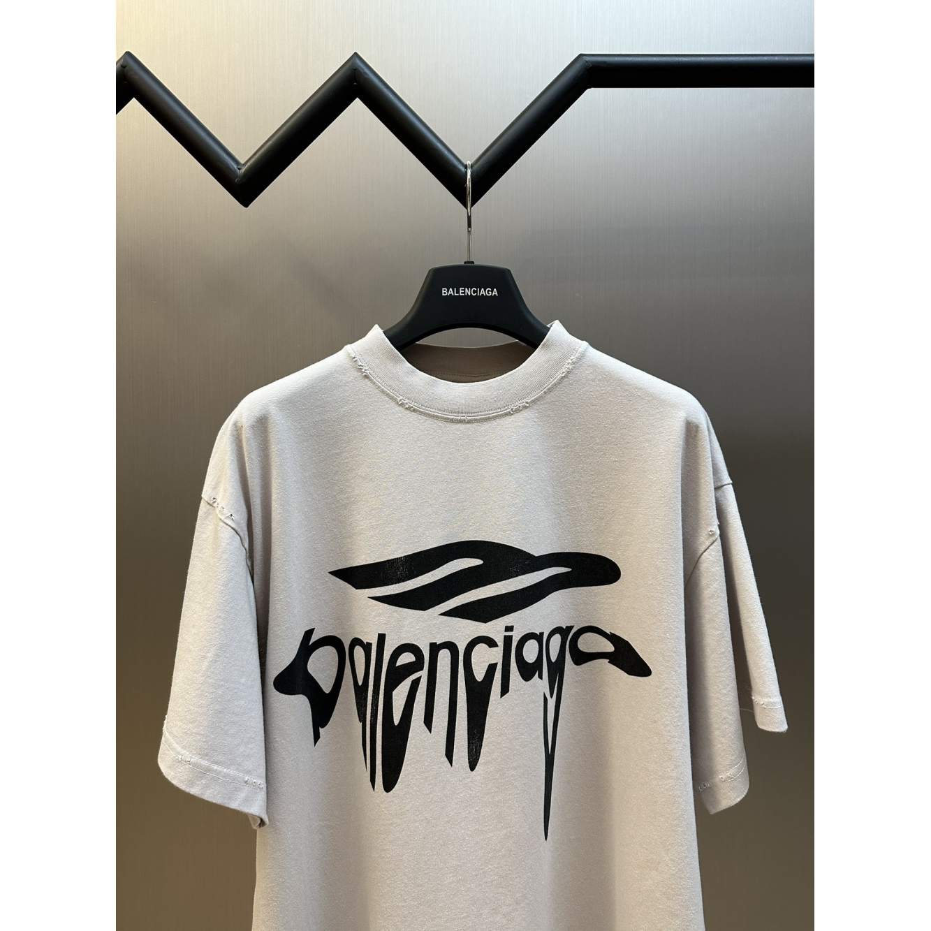 Camiseta de Algodão Balenciaga 3B Oversize Branca