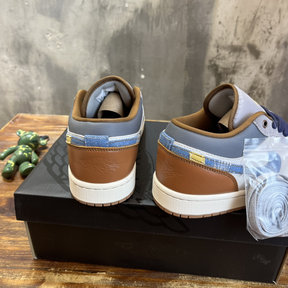 Nike Air Jordan 1 Low SE Phantom Repaired Denim Swoosh
