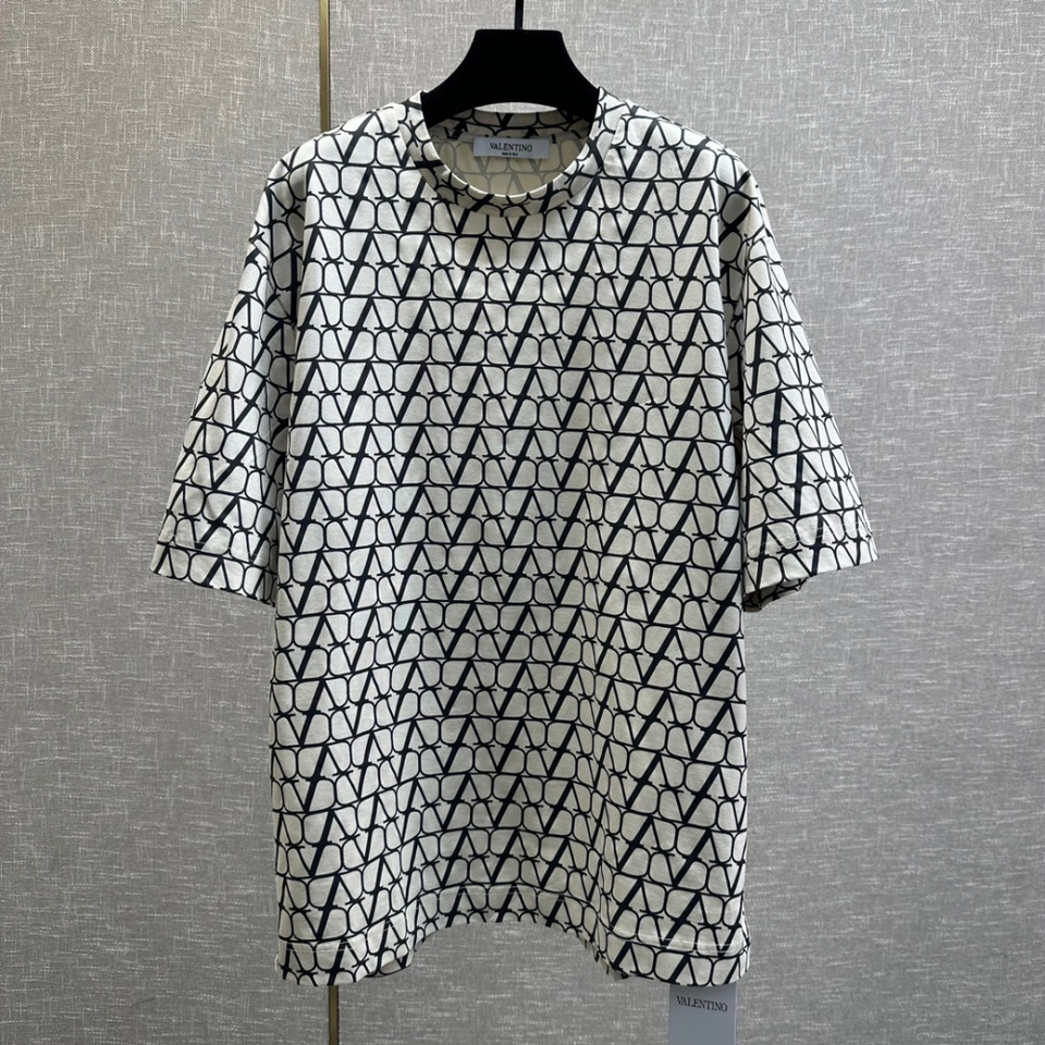 Camisa Valentino de algodão com Estampa Iconographe Toile Bege