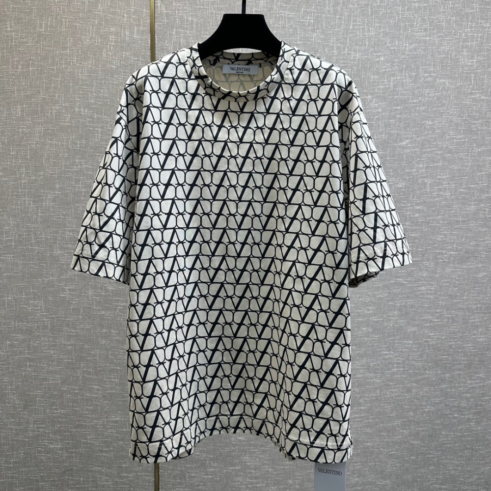 Camisa Valentino de algodão com Estampa Iconographe Toile Bege