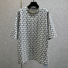 Camisa Valentino de algodão com Estampa Iconographe Toile Bege