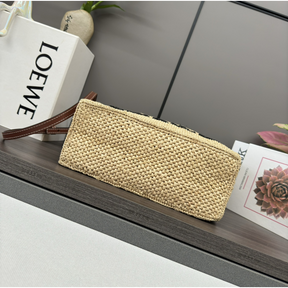 Bolsa Loewe x Paula's Ibiza Font Small Tote in Ráfia 24x11x19.5cm
