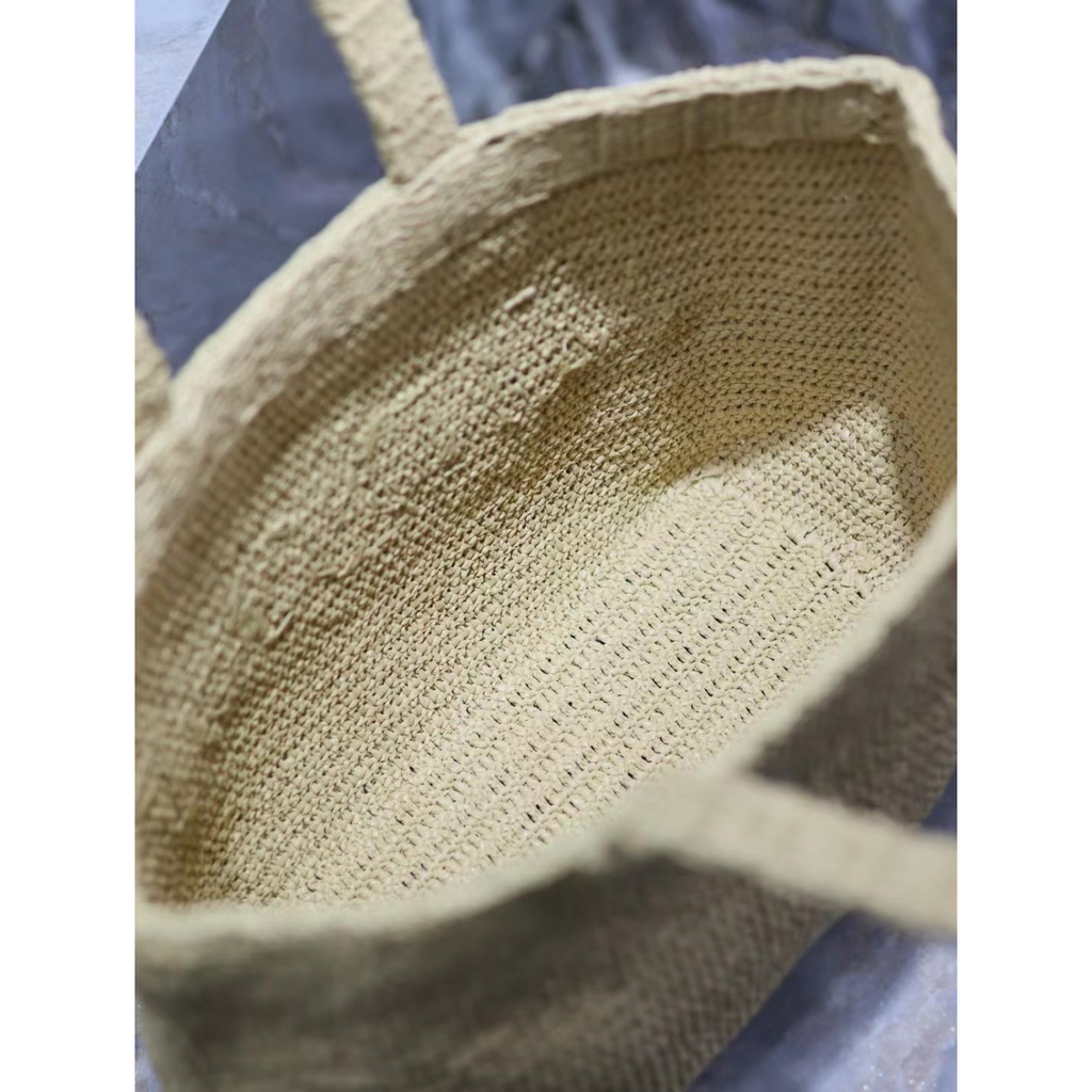 Bolsa Saint Laurent YSL Tote em Ráfia 41x50×43×17cm