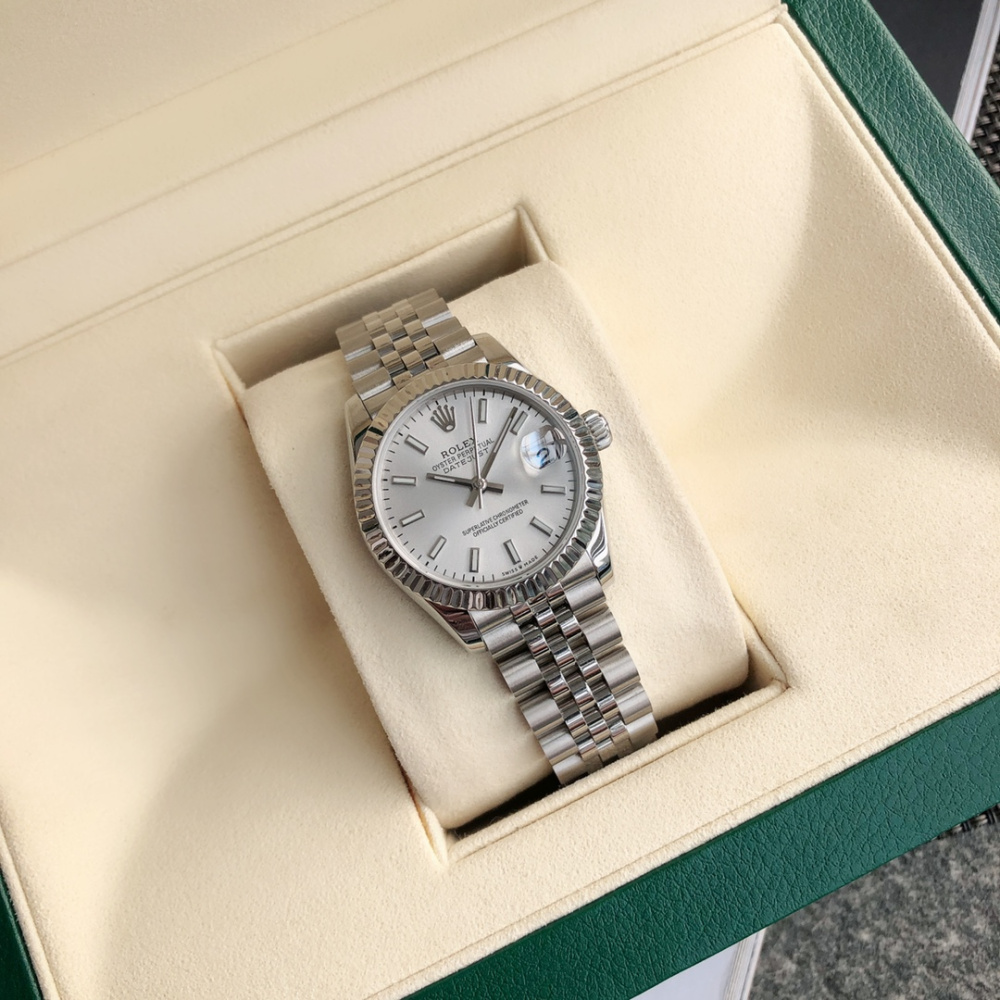 Rolex Datejust Prata/Branco