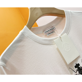 Camiseta Alexander McQueen Com Estampa de Libélula Branca