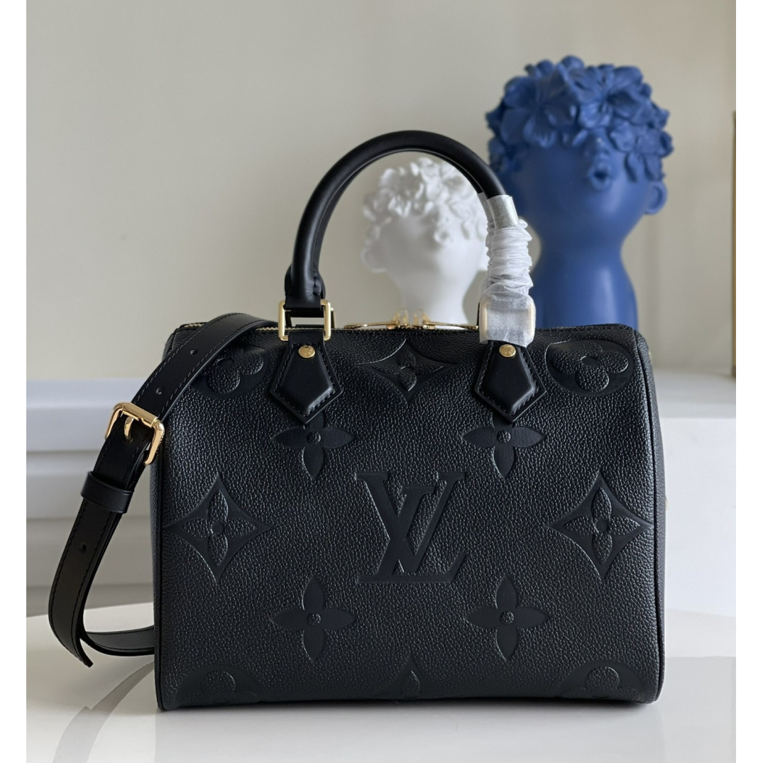 Bolsa Louis Vuitton LV Speedy Bandoulière Couro Monogram Empreinte 25 23.5x17.5x11.5cm (duas cores)