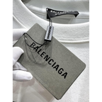 Camiseta de Algodão Balenciaga com estampa de Logo Branca