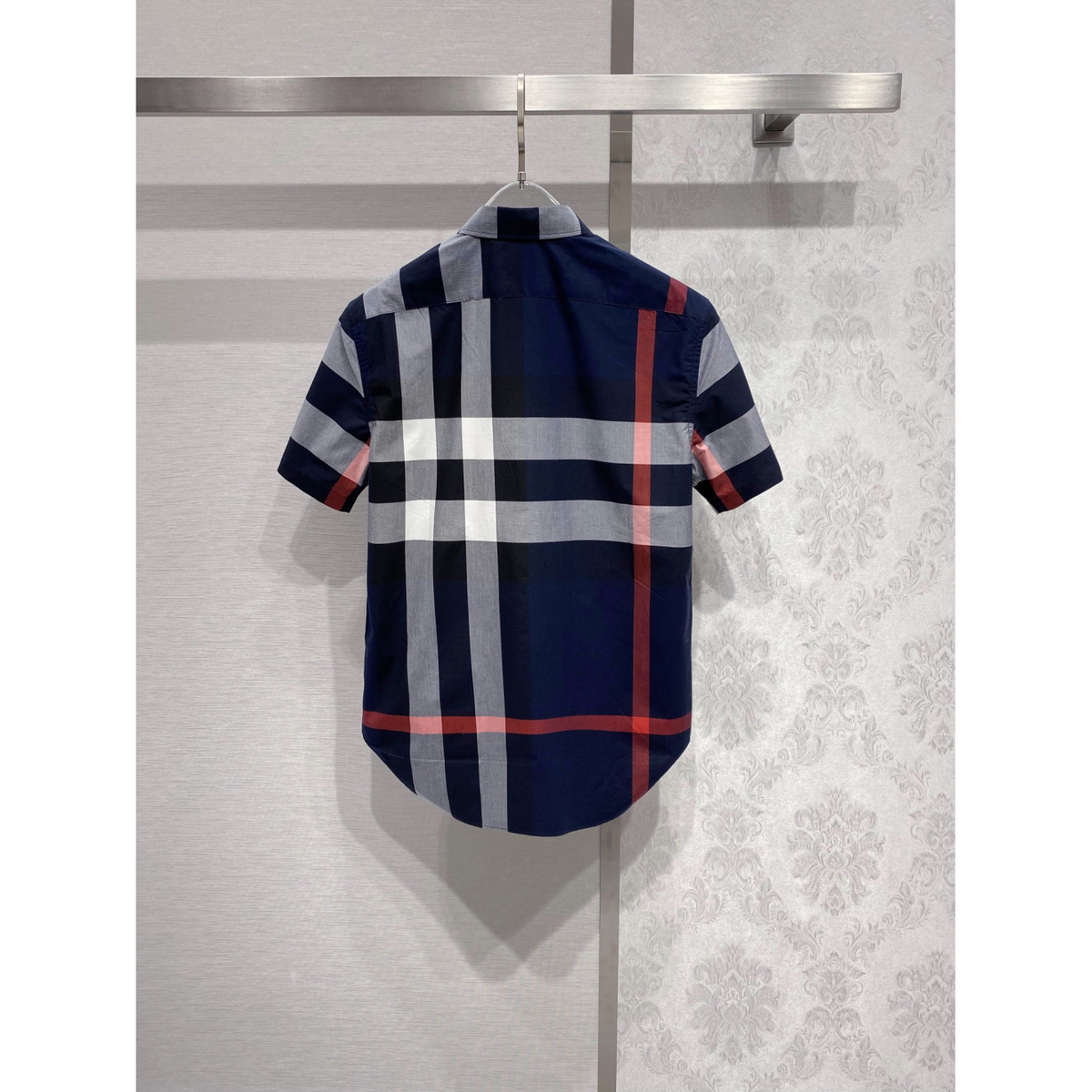 Camisa Burberry de algodão Check cor Azul