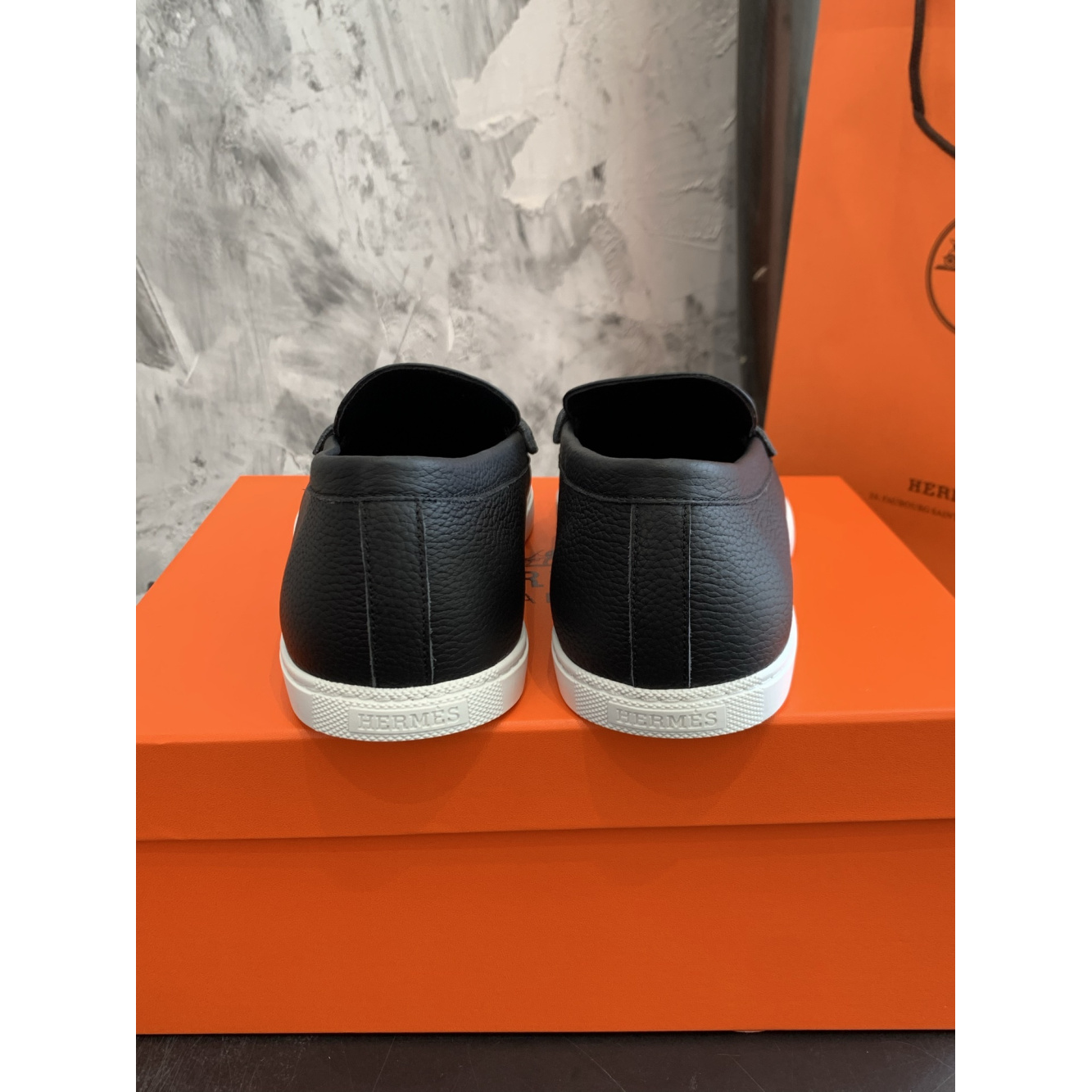 Tênis Hermès Mocassim Ignacio Preto