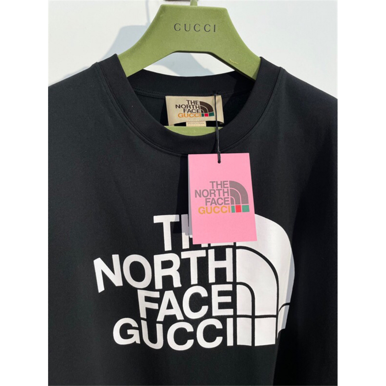 Camiseta em algodão The North Face Gucci Preta
