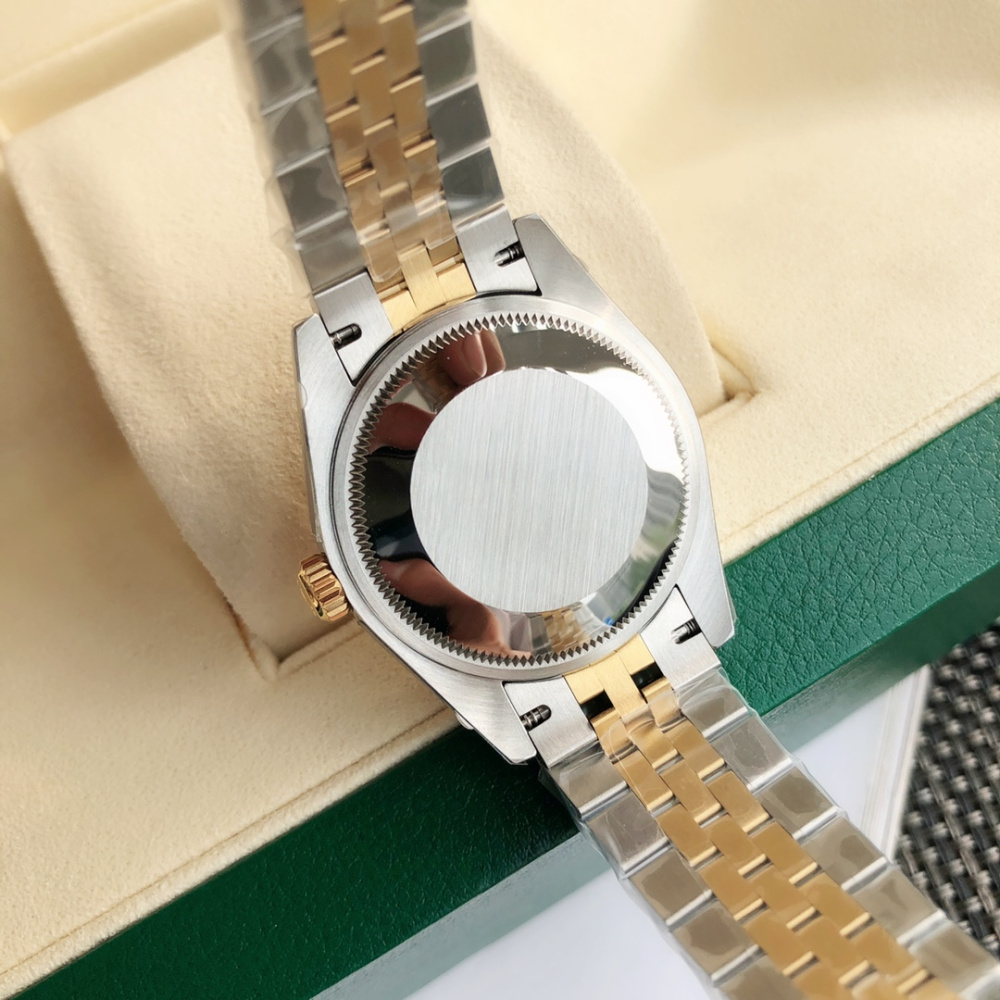 Rolex Datejust Prata/Dourado/Branco