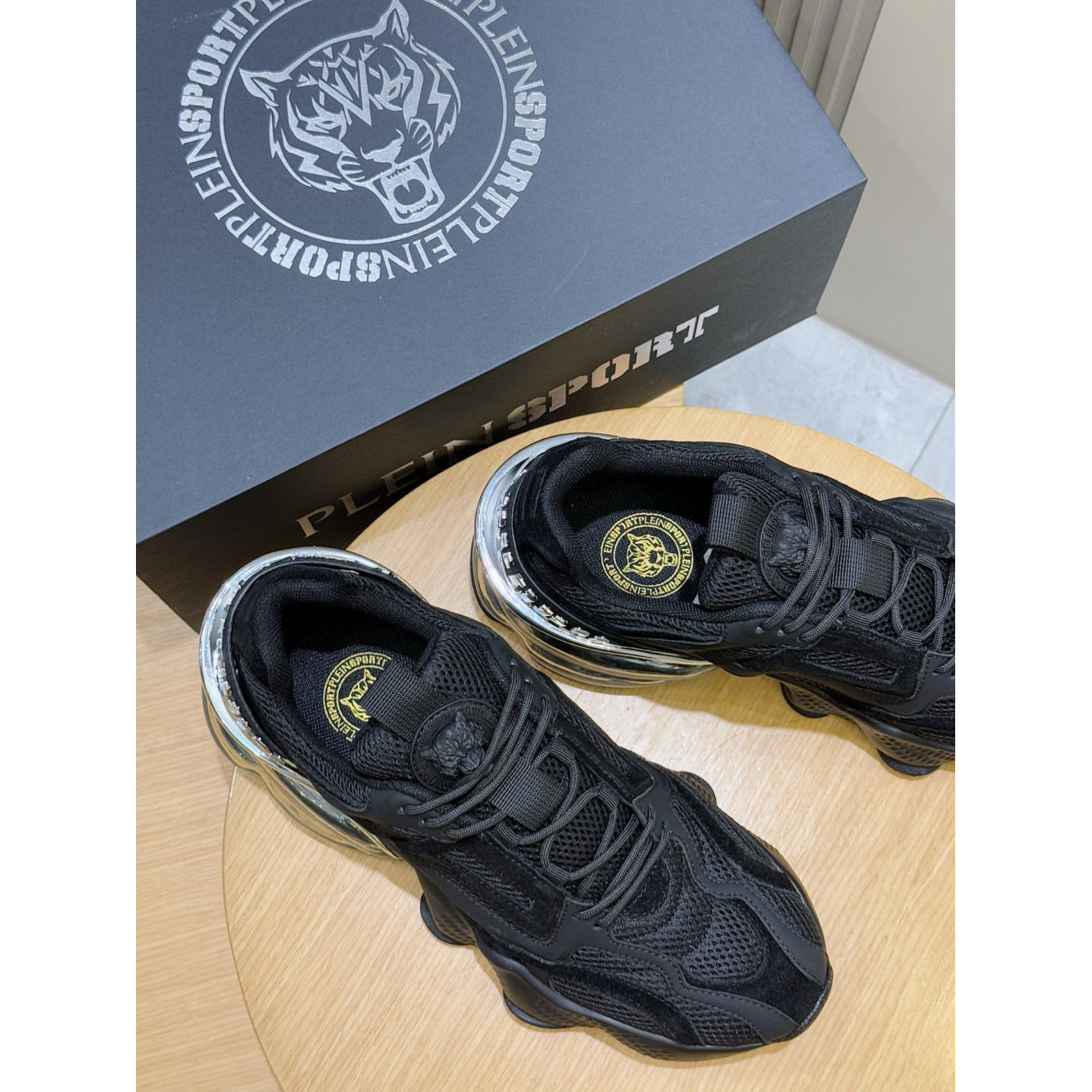 Philipp Plein Sport Tênis Runner PS Thunder Mix Preto/Prata