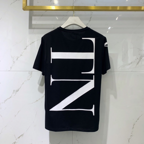 Camisa Valentino em algodão VLTN Logo Vertical com estrela Preta