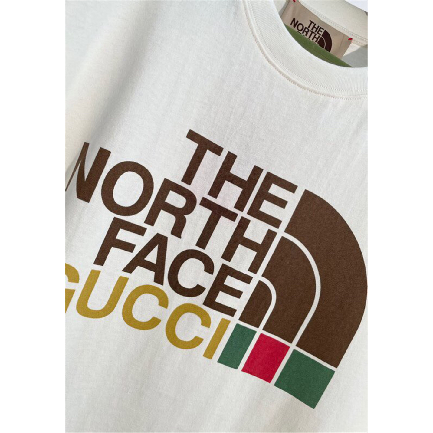 Camiseta em algodão The North Face Gucci Branca