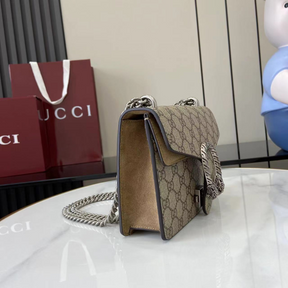 Bolsa Gucci Dionysus GG Estampa Marrom 20x16x5cm