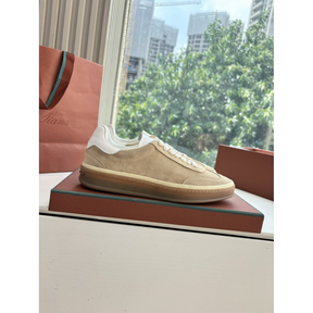 Loro Piana Tênis Walk Bege Camurça