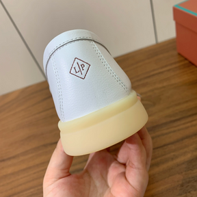 Summer Charms Walk Loro Piana Loafer Couro Branco