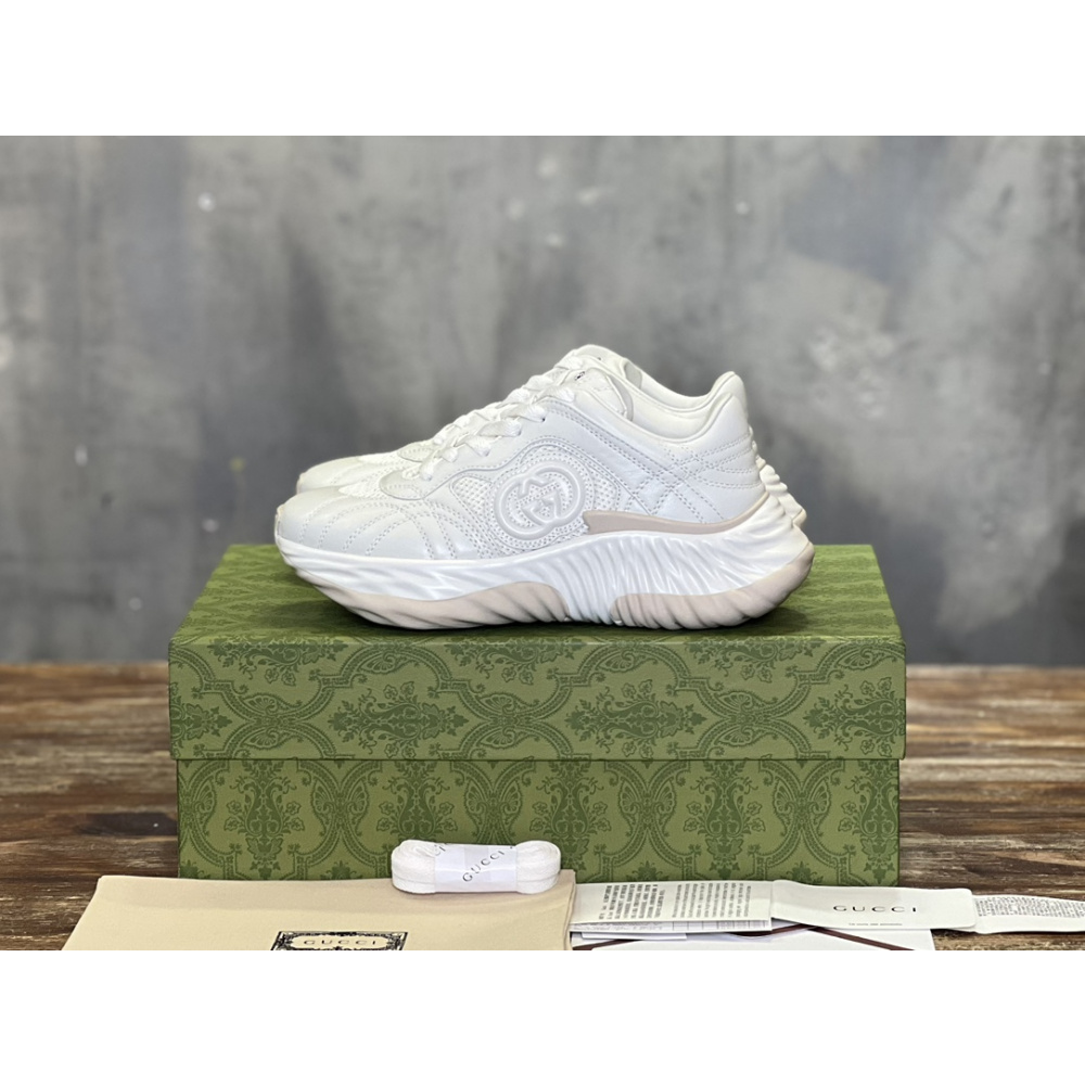 Tênis Gucci Ripple Couro Branco/Off
