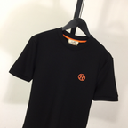 Camiseta Hermès com bordado H Preta