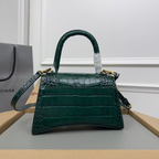 Bolsa Balenciaga Hourglass Média em Couro Croco 23x10x24cm (6 cores)
