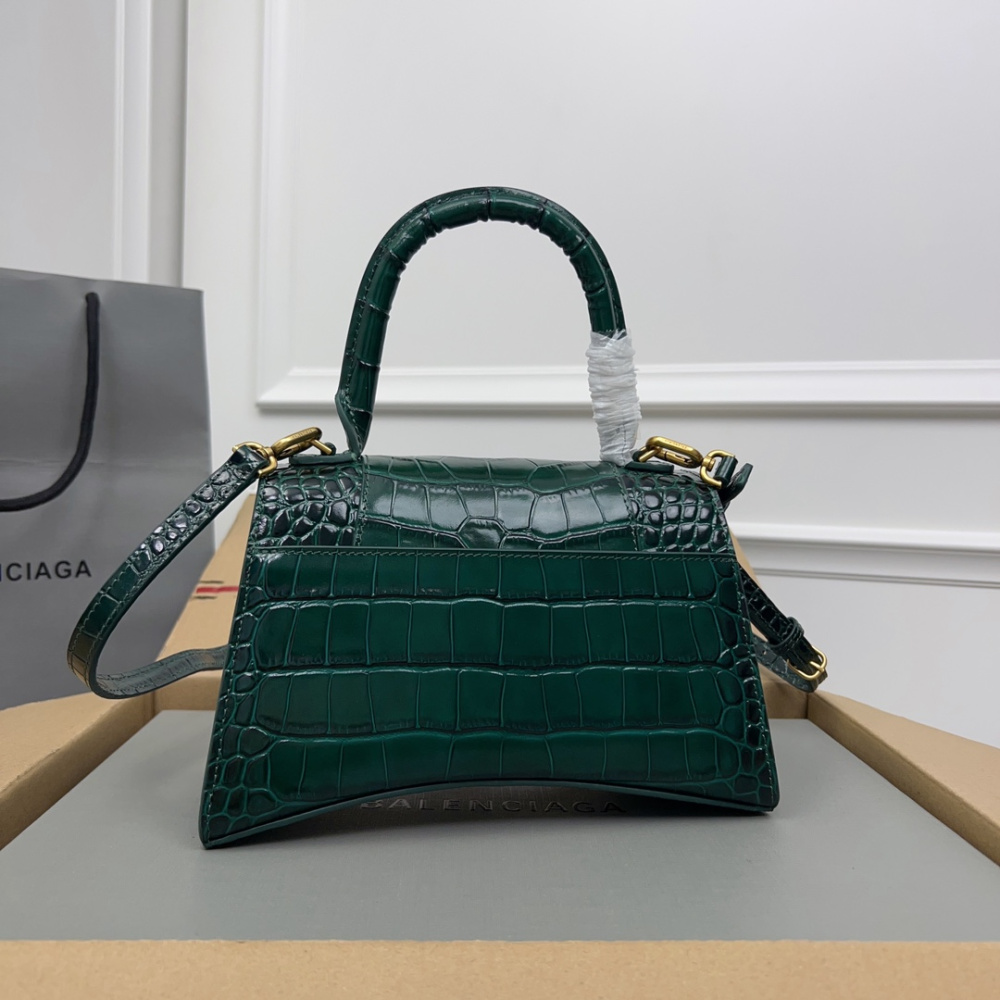 Bolsa Balenciaga Hourglass Média em Couro Croco 23x10x24cm (6 cores)