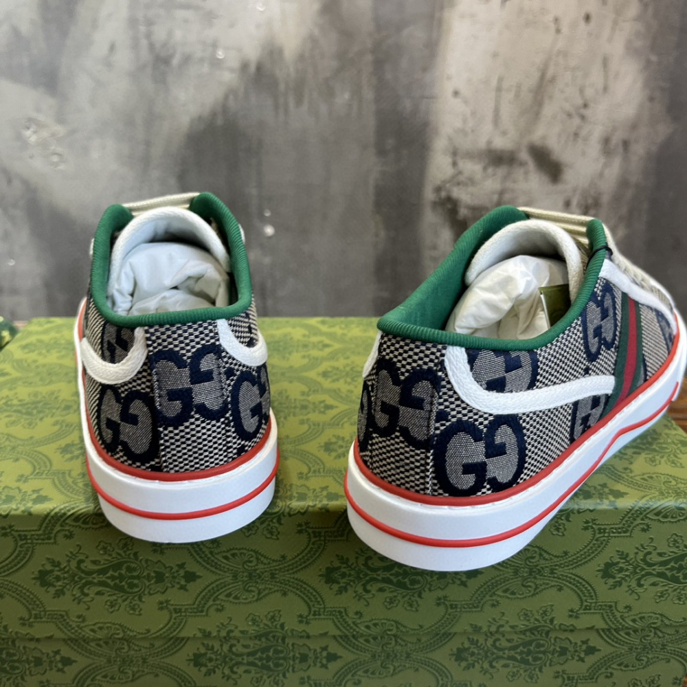 Tênis Gucci Cano Baixo 1977 Azul