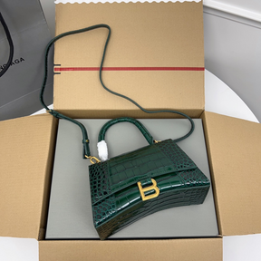 Bolsa Balenciaga Hourglass Média em Couro Croco 23x10x24cm (6 cores)