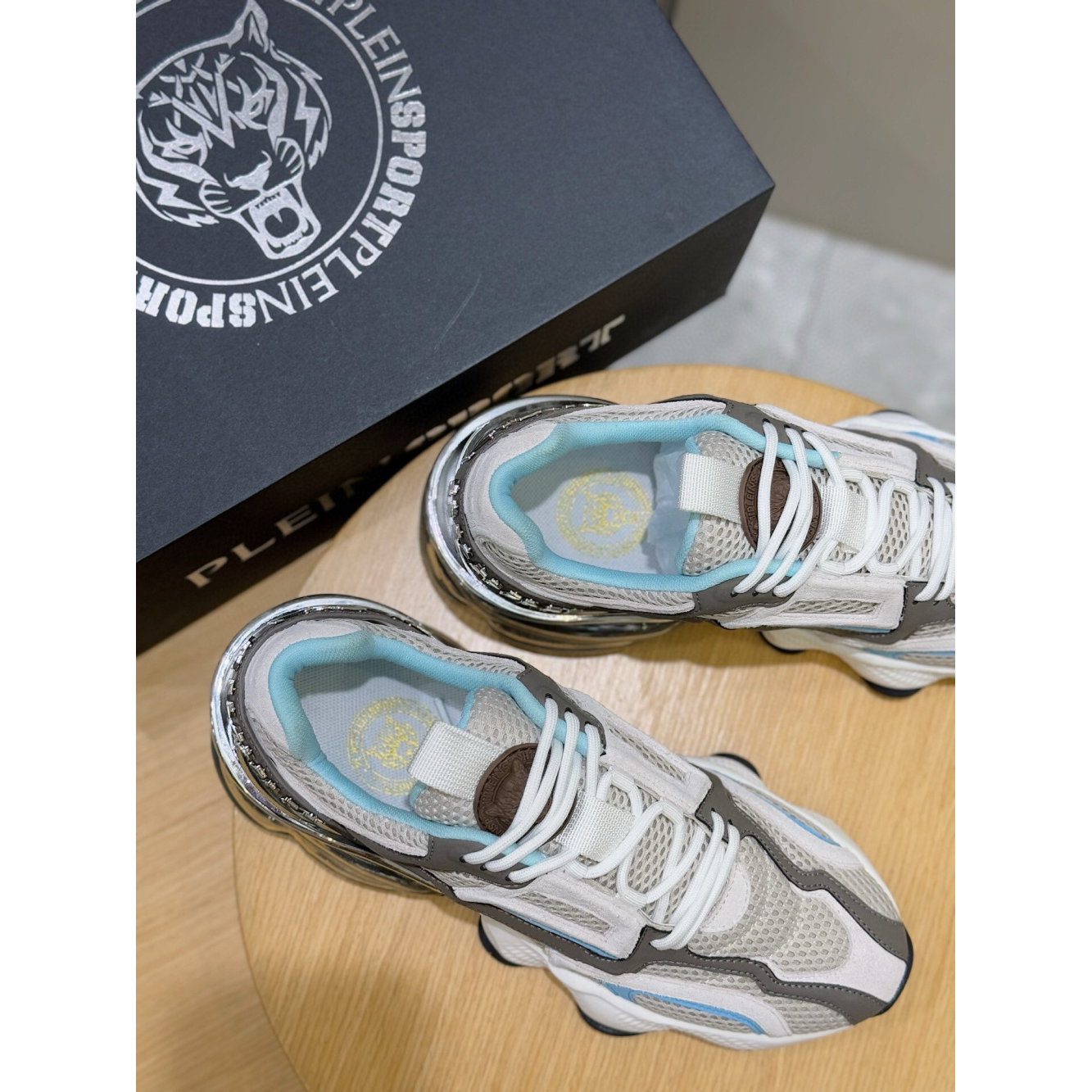 Philipp Plein Sport Tênis Runner PS Thunder Mix Azul