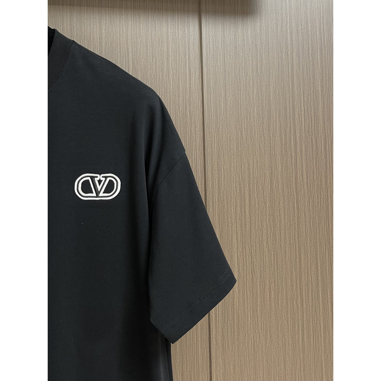 Camisa Valentino de algodão com VLogo Signature Preta