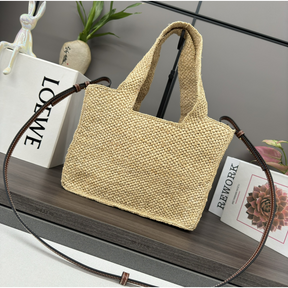 Bolsa Loewe x Paula's Ibiza Font Small Tote in Ráfia 24x11x19.5cm