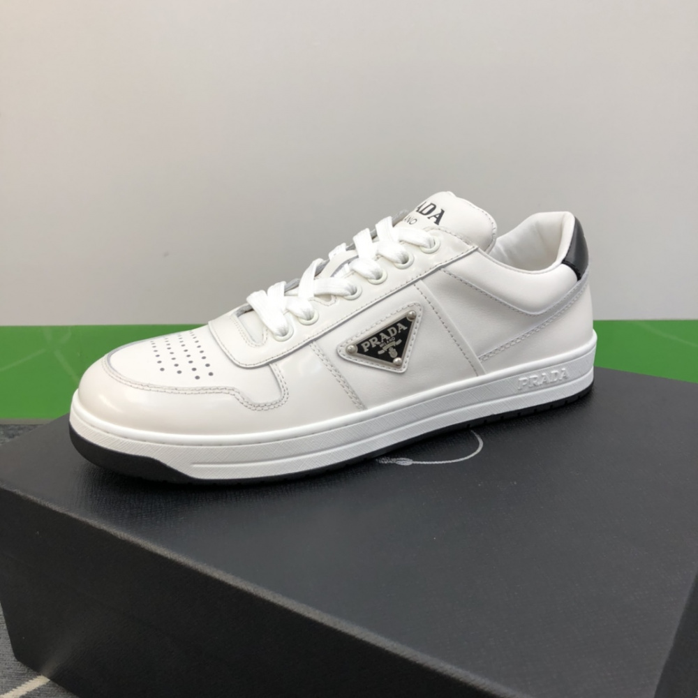 Prada Tênis Cano Baixo Downtown Branco