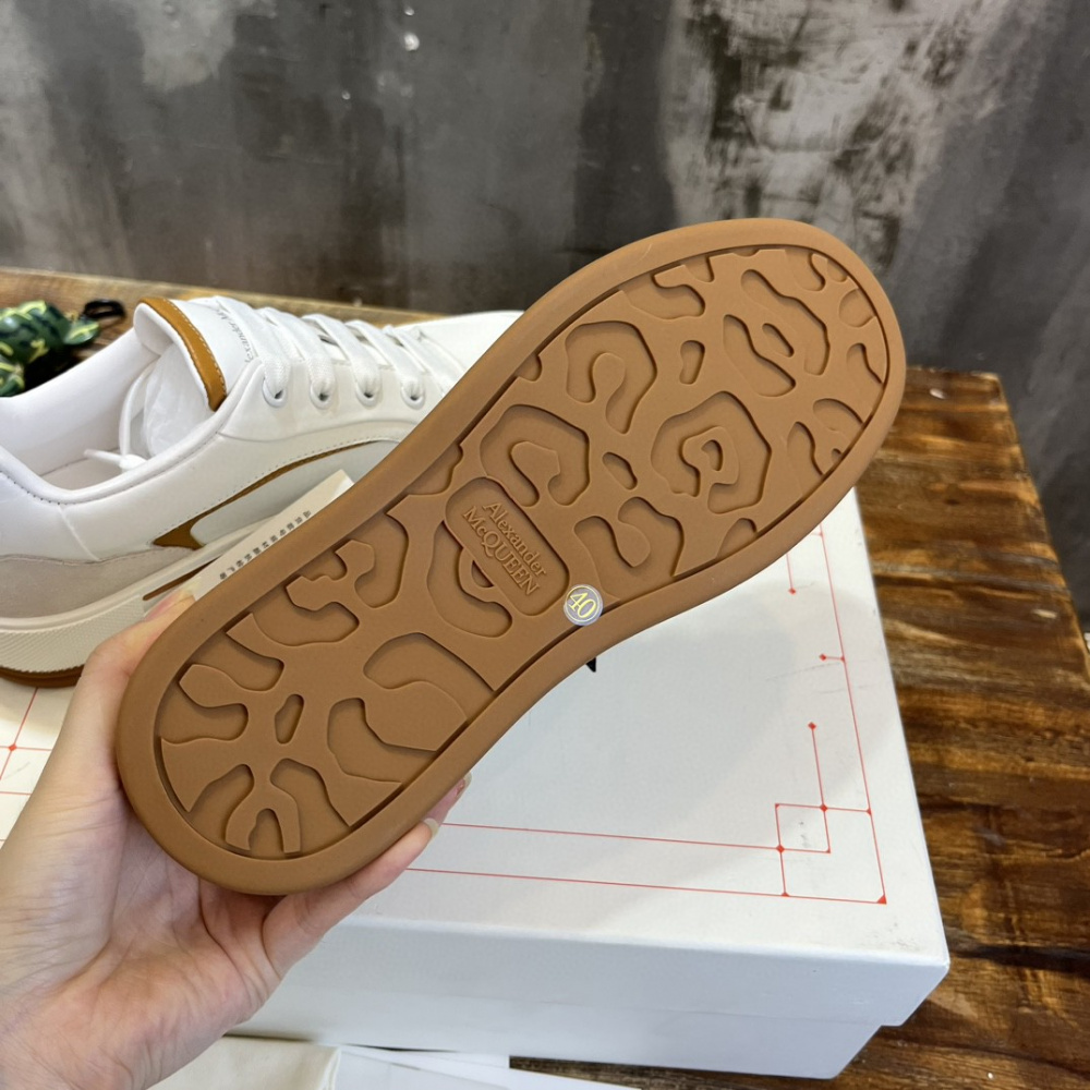 Tênis Alexander Mcqueen Skate Deck Plimsoll Branco/Marrom