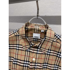 Camisa Burberry de algodão Check cor Areia