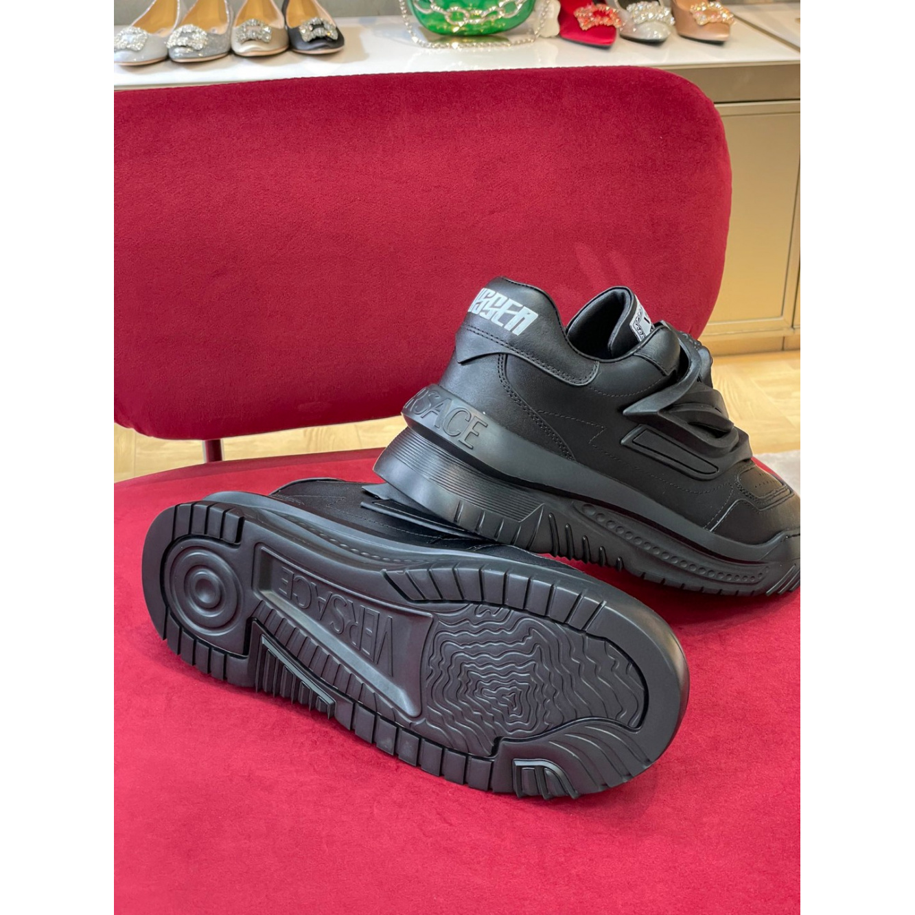 Tênis Versace Cano Baixo Odissea Preto