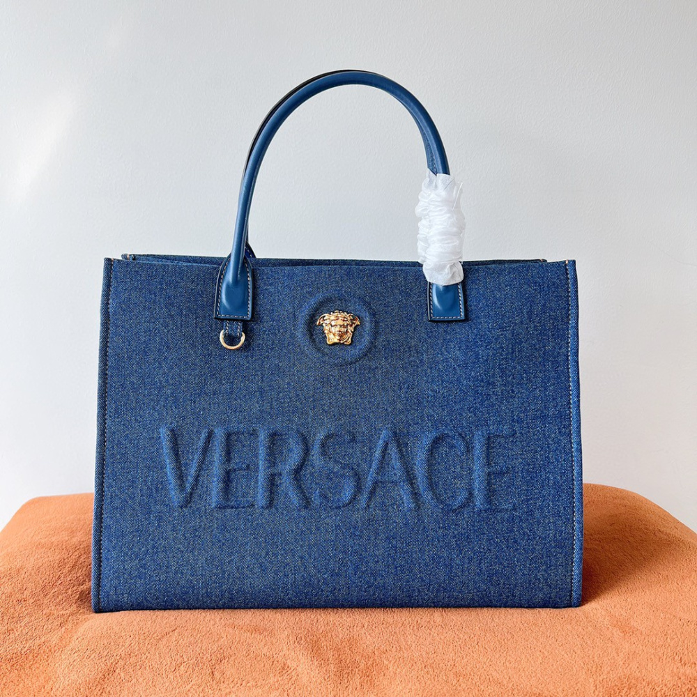 Bolsa Versace La Medusa Tote Bag Denim 40x16x29cm (4 cores)