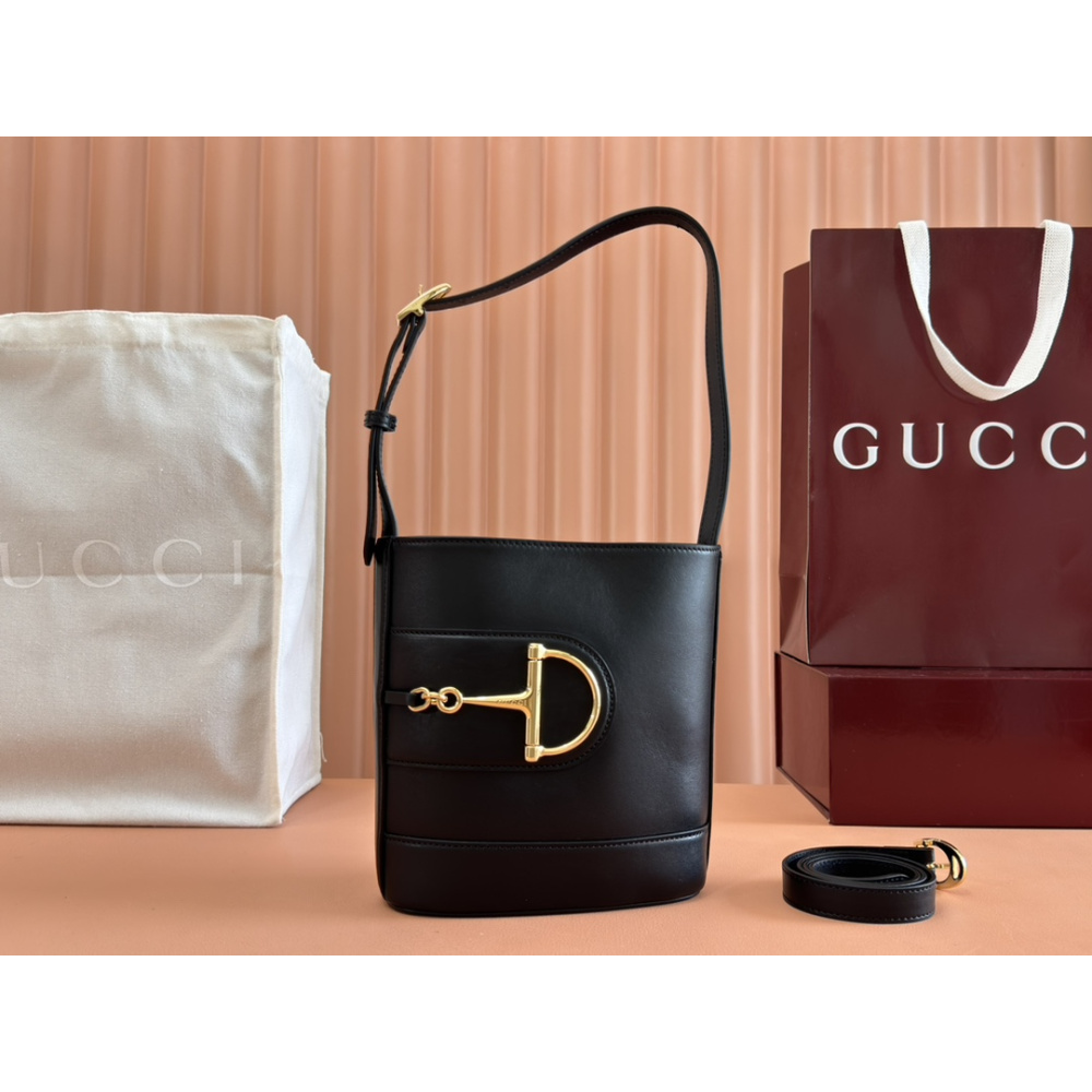 Bolsa Gucci 73 Mini Bucket Bag Preta NEW 2025 18.5x20x8.5cm